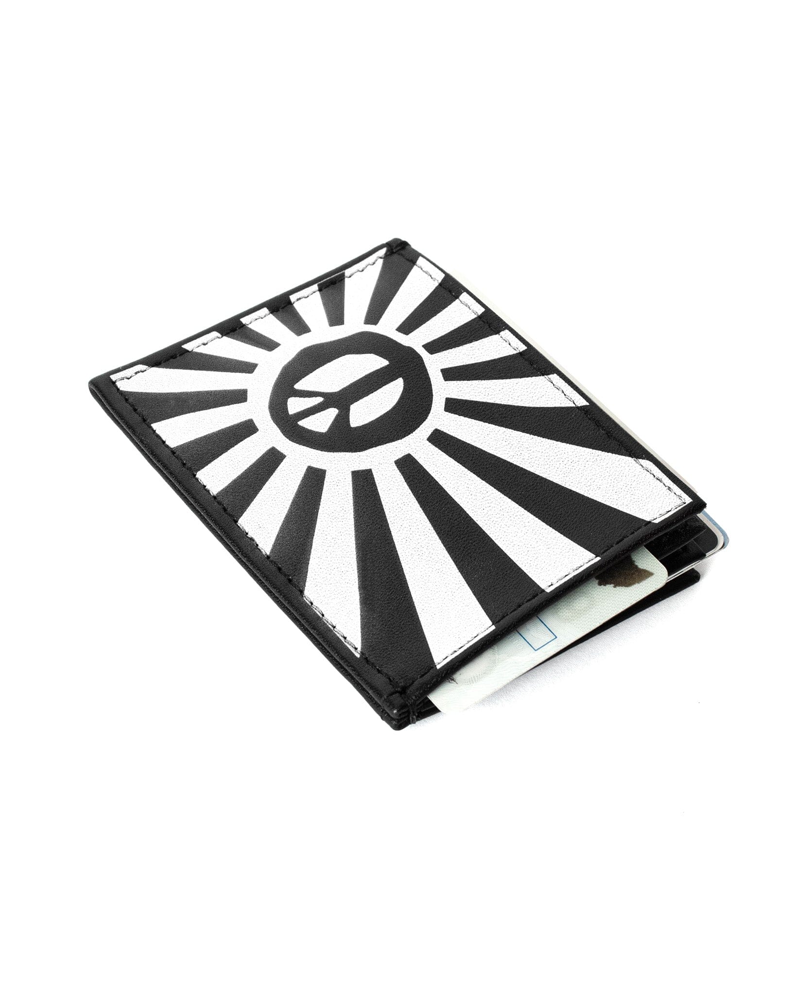 OG 3-Pocket Minimalist Slim Wallet (76mm) - Rising Peace Wallet Slimmy Black/TU Peace Art