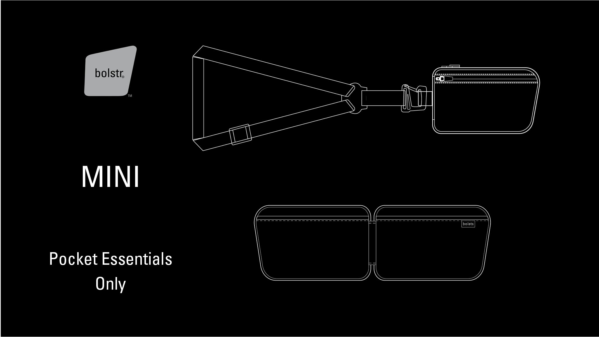 bolstr MINI Pocket Small Crossbody Bag - Minimal EDC