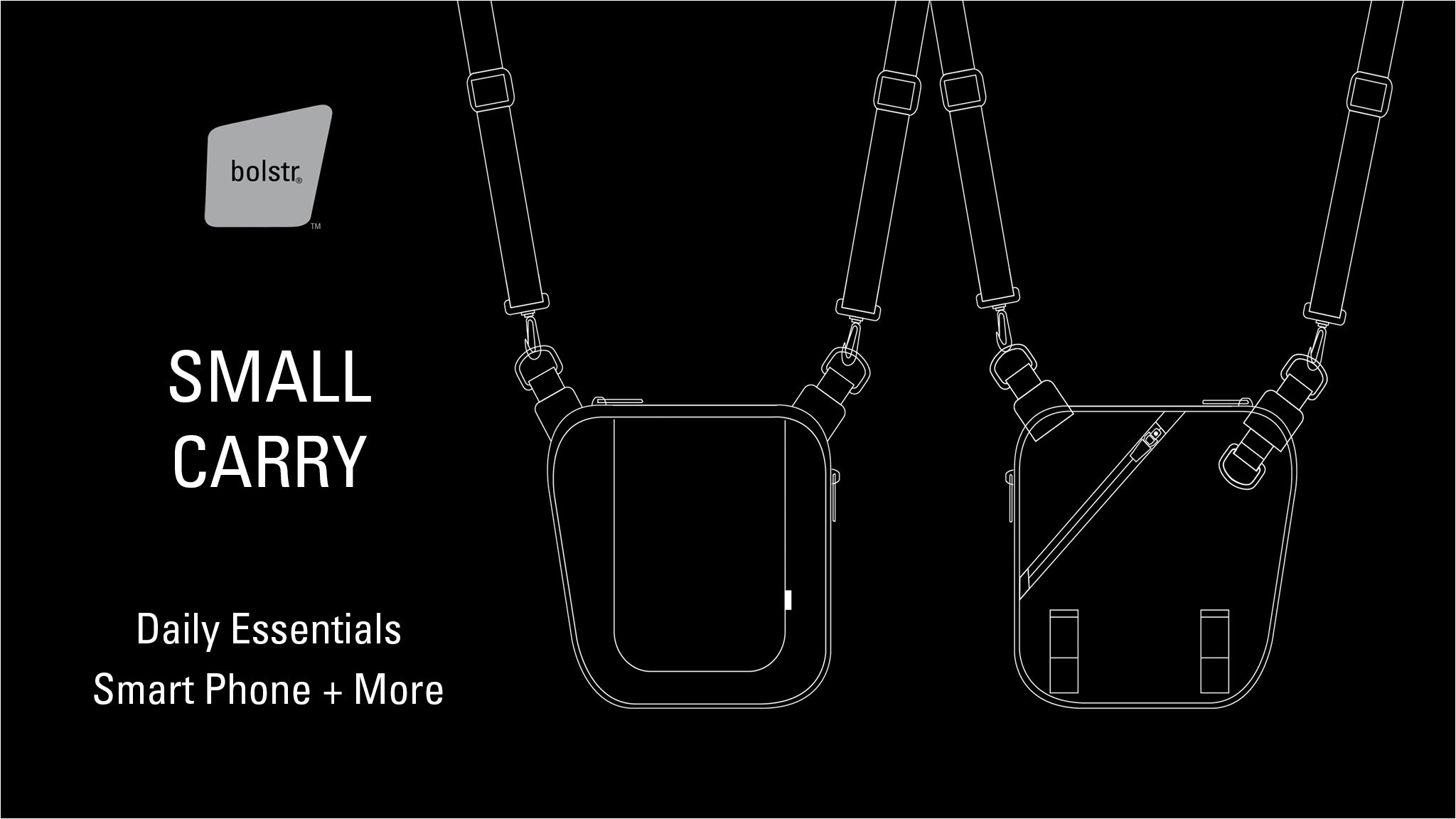 bolstr Small Carry Crossbody Shoulder Bag Men - Minimal EDC