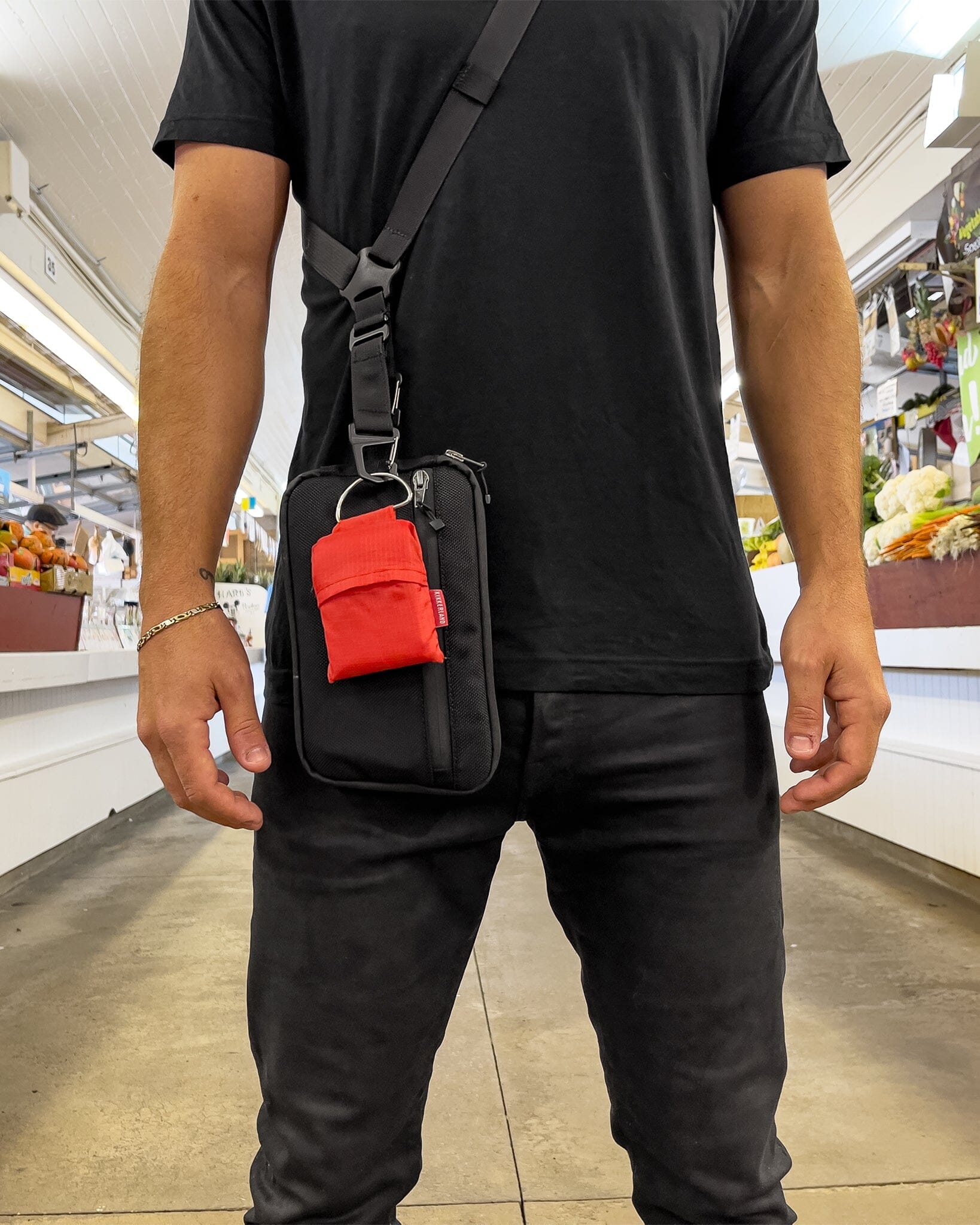 Compact Tote Bag - Red Accessory Kikkerland