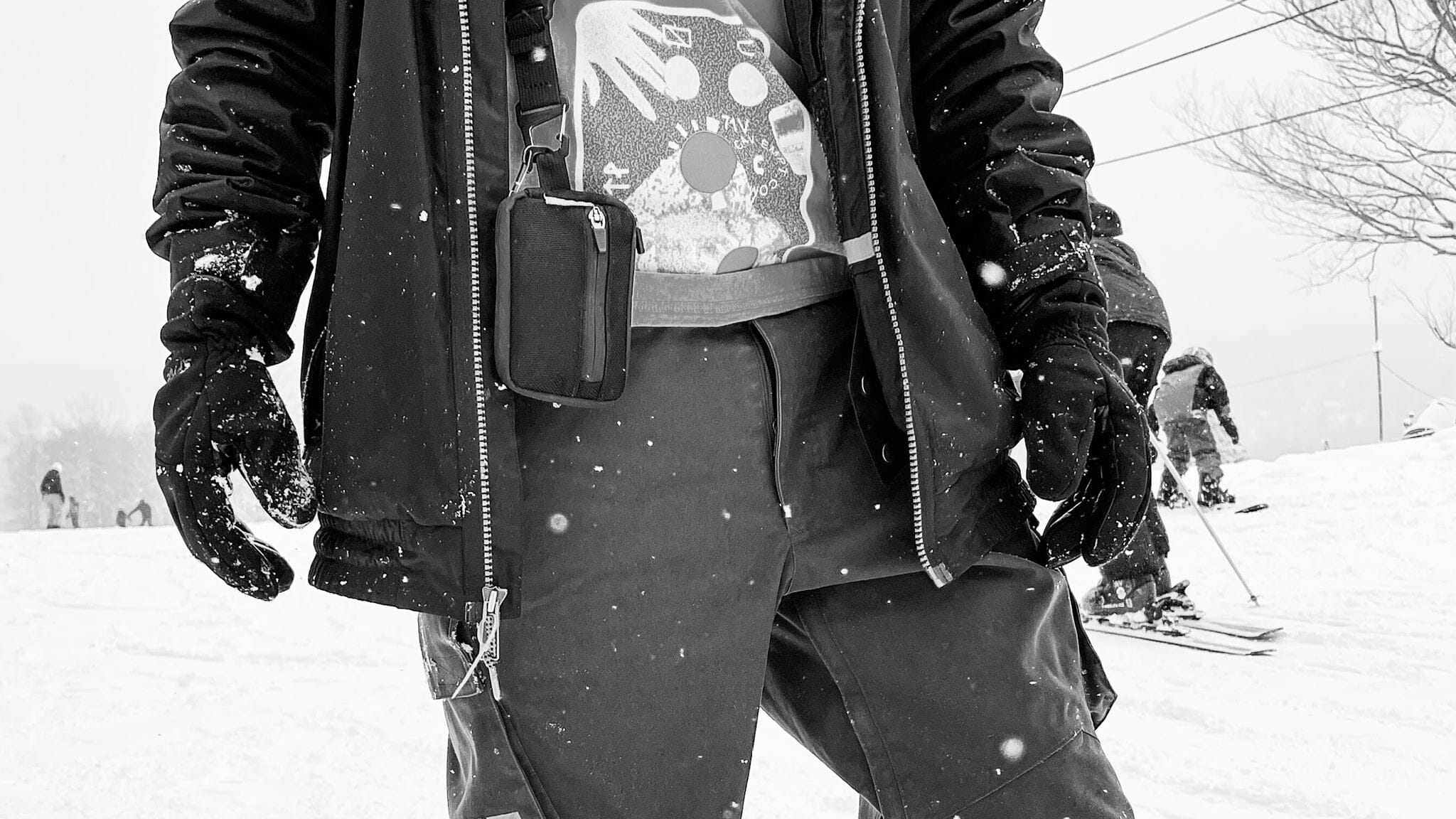bolstr® MINI Pocket - Minimal Ski  and Snowboard Crossbody Carry