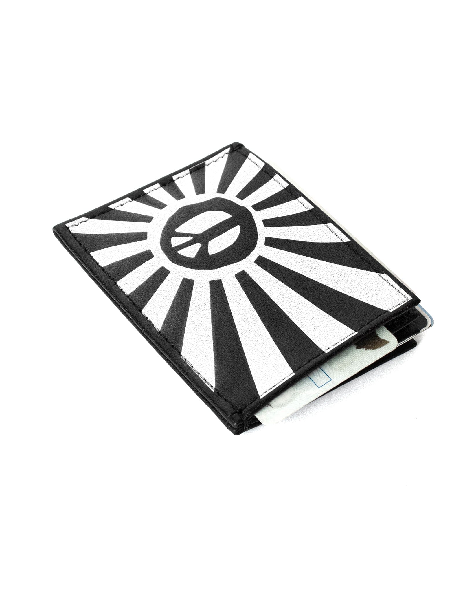 OG 3-Pocket Minimalist Slim Wallet (76mm) - Rising Peace Wallet Slimmy Black/TU Peace Art  